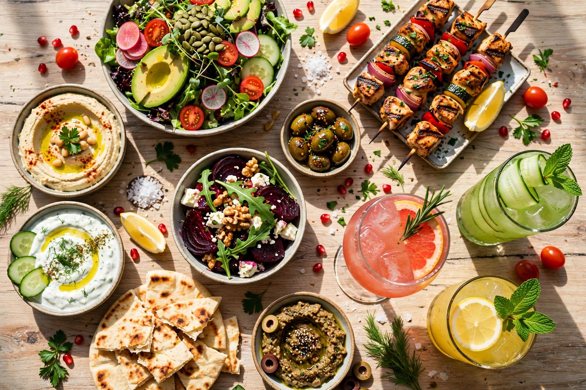 Colorful shareable dishes made for social media